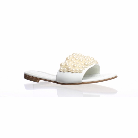Kennel & Schmenger Elle White Pearls Flat Sandals - Picture 4 of 7